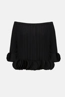 Georgette OffShoulder Top - Black