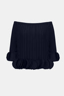 Georgette Off Shoulder Top - Midnight Blue
