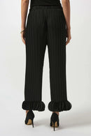 Georgette WideLeg Pleat Trouser - Black