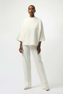 Textured Mock Neck Jumper - Winter White