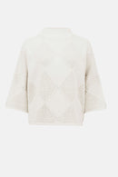 Textured Mock Neck Jumper - Winter White