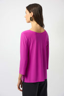 Scoop Neck Fit&amp;Flare Top - Cosmos