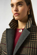 Plaid Double-Faced Coat - Camel/multi