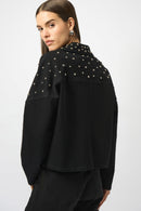 Stretch Denim Jacket - Black