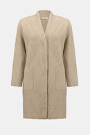 Feather Yarn Coat - Almond