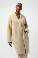 Feather Yarn Coat - Almond