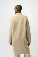 Feather Yarn Coat - Almond