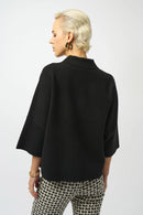 Sweater Knit Boxy Jumper - Black