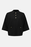 Sweater Knit Boxy Jumper - Black