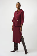 Sweater Knit Boxy Jumper - Merlot