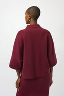Sweater Knit Boxy Jumper - Merlot