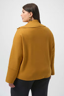 Zipped Collar Boxy Jumper - Medallion