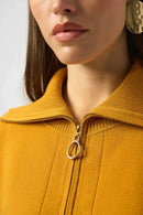 Zipped Collar Boxy Jumper - Medallion