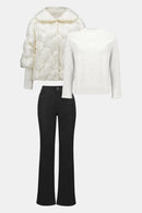 Placement Stitch Jumper - Winter White