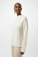 Placement Stitch Jumper - Winter White