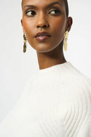 Placement Stitch Jumper - Winter White