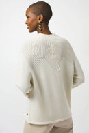 Placement Stitch Jumper - Winter White