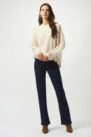 Cashmere Crew Neck Top - Vanilla