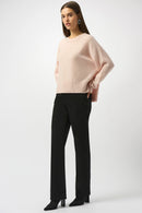 Cashmere Crew Neck Top - Rose