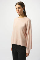 Cashmere Crew Neck Top - Rose