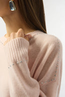 Cashmere Crew Neck Top - Rose