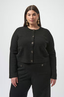 Button-Front Jacket - Black