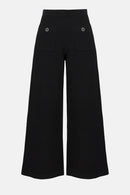 Straight Leg Trousers - Black