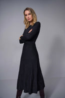 Crew Neck Dress - Black