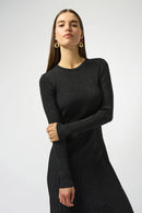 Crew Neck Dress - Black