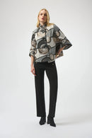 Abstract Jacquard Jacket - Black/multi