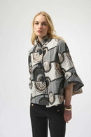 Abstract Jacquard Jacket - Black/multi