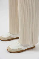 Pleated Wide-Leg Trousers - Birch