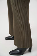 Pleated Wide-Leg Trouser - Avocado
