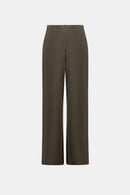 Pleated Wide-Leg Trouser - Avocado