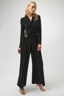 Knit Wide-Leg Jumpsuit - Black