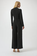 Knit Wide-Leg Jumpsuit - Black