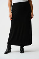 Silky Knit Maxi Skirt - Black