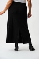 Silky Knit Maxi Skirt - Black