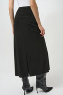 Silky Knit Maxi Skirt - Black