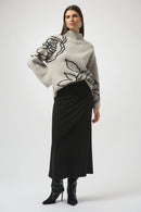 Silky Knit Maxi Skirt - Black