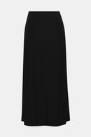 Silky Knit Maxi Skirt - Black