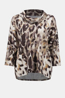 Animal Print Tunic - Off White/multi