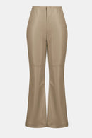 Leatherette Trousers - Fawn
