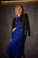 Sparkle Fit & Flare Dress - Royal Sapphire