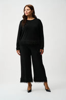 Silky Knit Culotte - Black