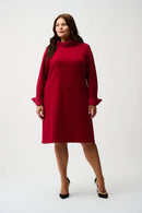 Scuba Jersey Dress - Deep Cherry