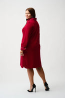 Scuba Jersey Dress - Deep Cherry