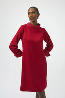 Scuba Jersey Dress - Deep Cherry