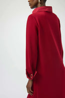 Scuba Jersey Dress - Deep Cherry