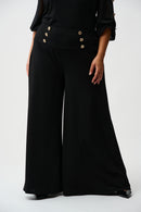 Moss Crepe Flared Trouser - Black